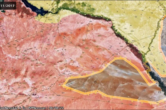 Bản đồ tình hình chiến sự thành phố Deir Ezzor - ảnh South Front