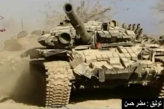 Xe tăng lực lượng Vệ binh Cộng hòa trên chiến trường Đông Ghouta - ảnh minh họa Masdar News