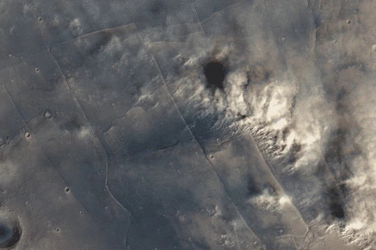 Hình ảnh cơn bão bụi trên bề mặt sao Hỏa 