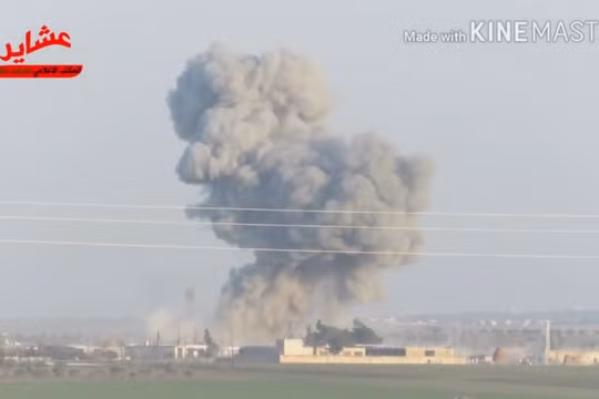 Không quân Syria không kích ở Idlib - ảnh minh họa Masdar News