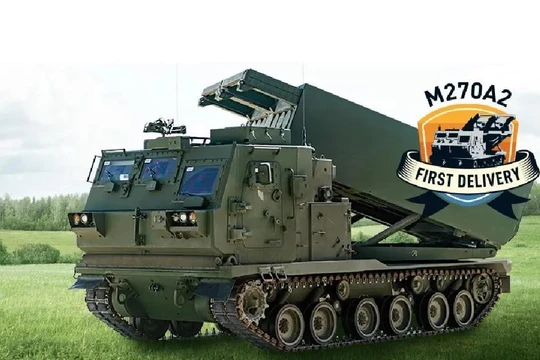Hệ thống pháo phản lực tên lửa (MLRS) Lockheed Martin M270A2. Ảnh Lockheed Martin