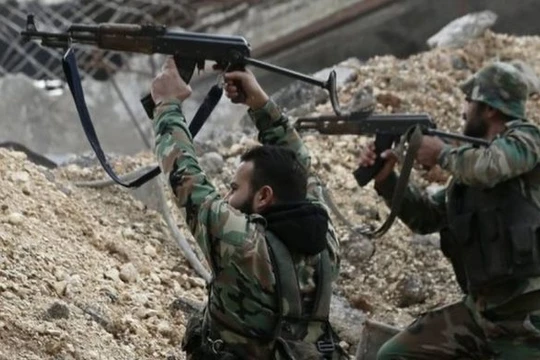 Binh sĩ lực lượng Vệ binh Cộng hòa, chiến đấu trên chiến trường Đông Ghouta - ảnh Masdar News