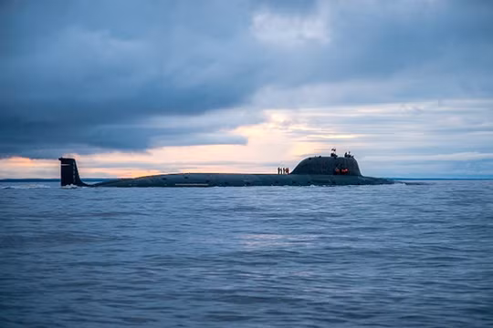 Tàu ngầm nguyên tử đa nhiệm "Severodvinsk", hạm đội Biển Bắc. Ảnh video Bộ Quốc phòng Nga