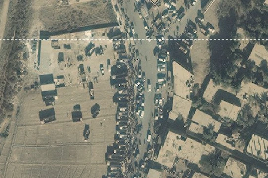 Lực lượng khủng bố IS cơ động di chuyển từ Raqqa về Deir Ezzor - ảnh Masdar News