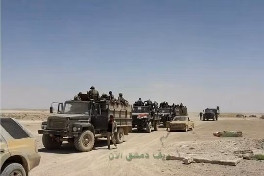 Các đơn vị quân tình nguyện Hezbollah hành quân chiến đấu ở Suwayda. Ảnh minh họa Hezbollah.