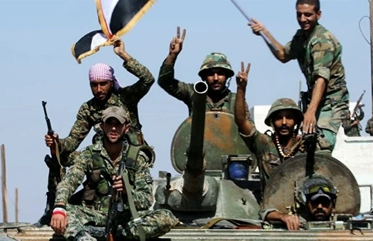 Binh sĩ quân đội Syria trên chiến trường phía đông Aleppo