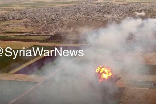 Giao chiến diễn ra dữ dội trên chiến trường vùng tây bắc Hama. Ảnh SyriaWarNews