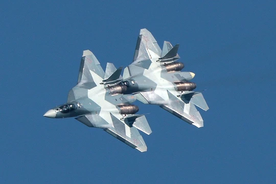 Náy bay tiêm kích tàng hình Su-57. Ảnh minh họa của RG