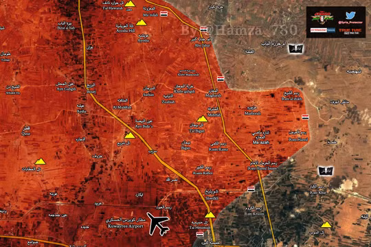 Bản đồ chiến sự vùng đông Aleppo tính đến ngày 23.02.2017