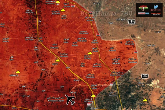 Bản đồ chiến sự vùng đông Aleppo tính đến ngày 23.02.2017