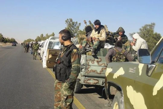 Lực lượng Lá chắn Qalamoun đến Palmyra