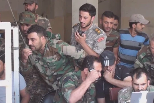 Sở chỉ huy tiền phương của Vệ binh Cộng hòa trên chiến trường ngoại ô phía đông Damascus