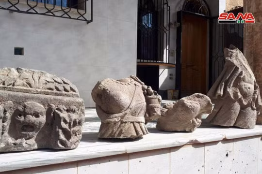 Những cổ vật quý giá tìm thấy được ở Đông Ghouta, Damascus. Ảnh: SANA.