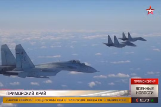 Các máy bay tiêm kích Nga tham gia huấn luyện chiến đấu. Ảnh: TV Zvezda.