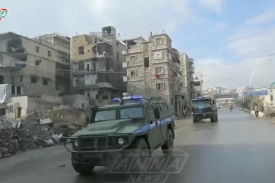 Đơn vị quân cảnh Nga trên đường thực hiện nhiệm vụ ở Aleppo