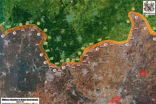Chiến trường Hama, quân đội Syria cách thị trấn Lataminah.khoảng 1,5 km