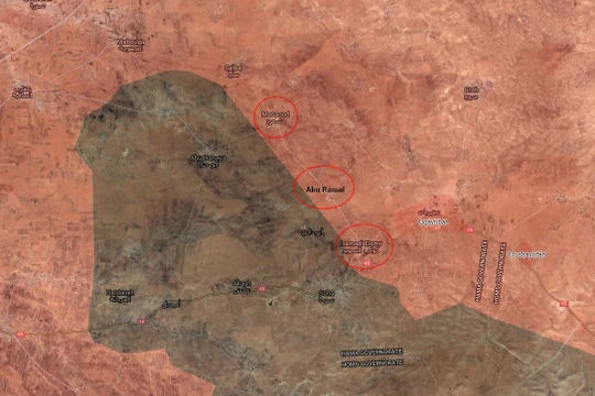 Những địa bàn quân đội Syria vừa giải phóng trên vùng nông thôn phía đông thành phố Al-Salamiyah - ảnh South Front