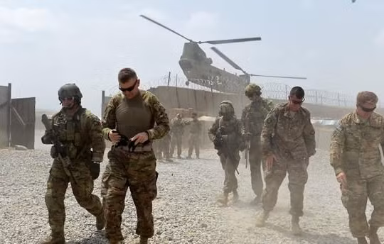 Binh sĩ Mỹ trong căn cứ quân sự trên vùng sa mạc thuộc tỉnh miền nam Hasakah, Syria. Ảnh minh họa South Front