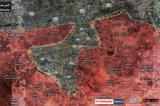 Quân đội Syria đánh chiếm làng Bazinah ở Đông Ghouta