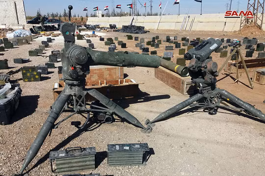 Tổ hợp tên lửa chống tăng TOW do Mỹ sản xuất, được tìm thấy ở Homs.