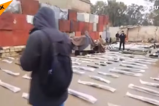 Kho vũ khí mới phát hiện ở Daraa.