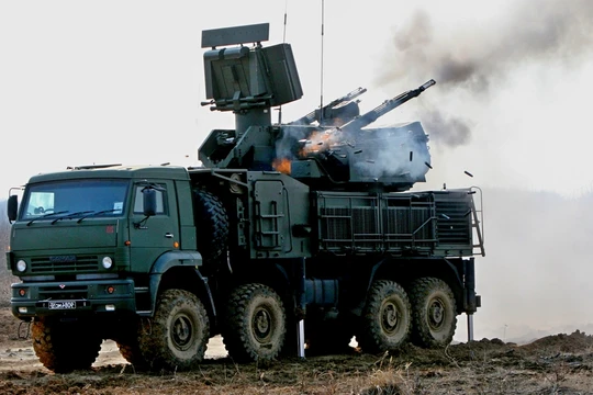 Tổ hợp pháo - tên lửa phòng không Pansir-S1 - ảnh minh họa TV.Zvezda
