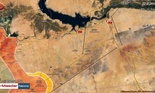 Bản đồ chiến sự tỉnh Raqqa