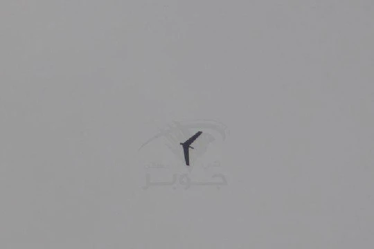 Máy bay không người lái trên bầu trời Đông Ghouta - ảnh Masdar News