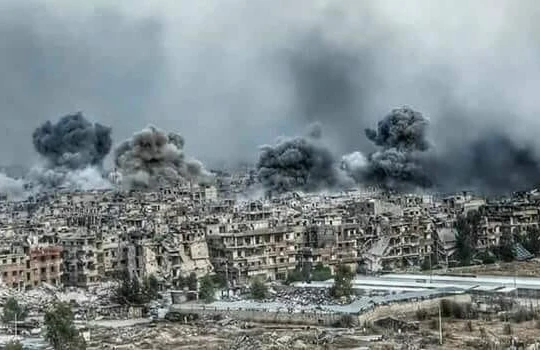 Pháo binh,tên lửa quân đội Syria tấn công trại Yarmouk - ảnh mịnh họa Muraselon
