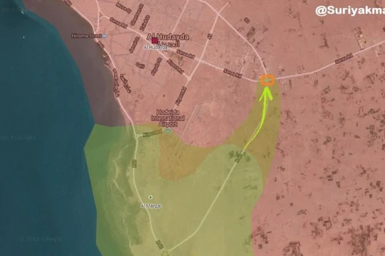 Mũi tiến công chính của lực lượng Liên minh quân sự do Ả rập Xê út dẫn đầu. Ảnh minh họa South Front