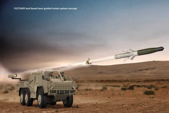 Xe cơ giới lắp hệ thống tên lửa APKWS ảnh defensenews.com