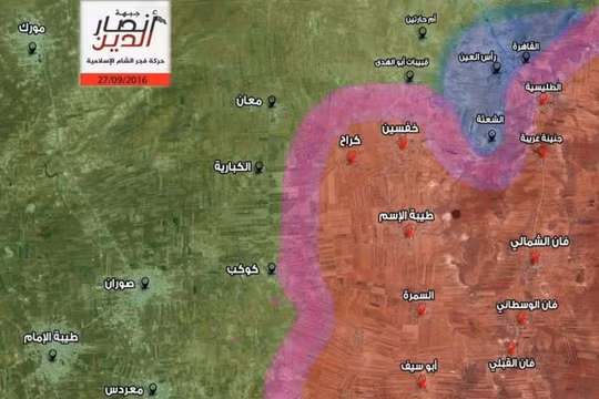 Bản đồ chiến sự tỉnh Hama