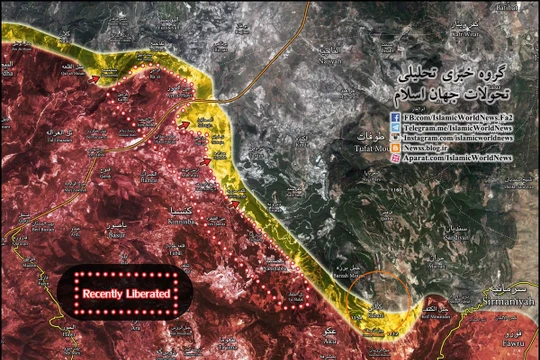 Bản đồ chiến tuyến Latakia