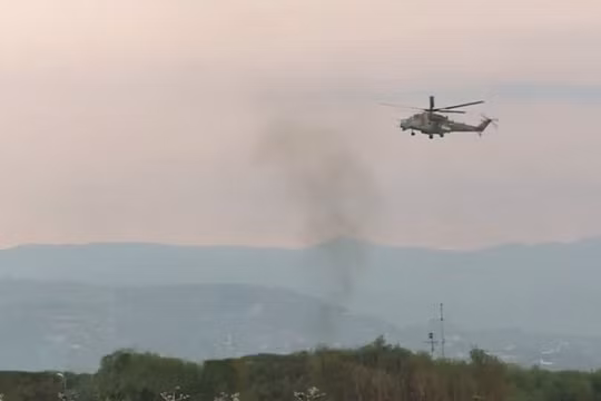 Trực thăng chiến đấu Mi-35 xuất hiện trong chương trình truyền hình của RT