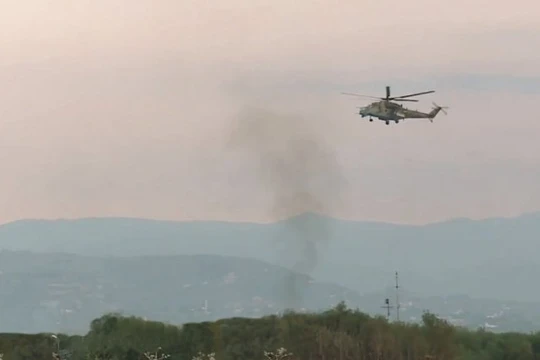 Trực thăng chiến đấu Mi-35 xuất hiện trong chương trình truyền hình của RT