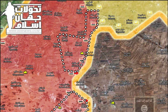 Những ngôi làng quân đội Syria giải phóng tính đến ngày 03.03.2017