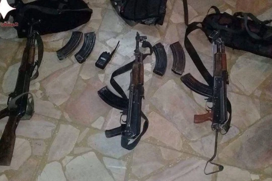 Vũ khí thu được trong cuộc mật tập vào chiến tuyến phiến quân ở Đông Ghouta - ảnh minh họa Muraselon