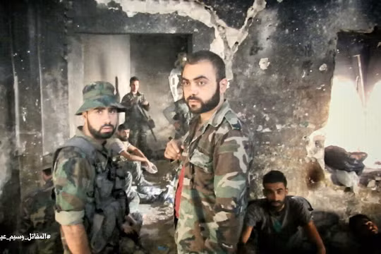 Binh sĩ lực lượng Vệ binh Cộng hòa trên chiến trường thị trấn Ayn Tarma, Đông Ghouta