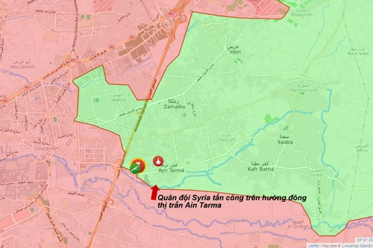 Quân đội Syria tiến công trên hướng đông thị trấn Ayn Tarma