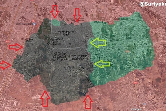 Tình hình chiến sự Damacus, chiến tuyến trại tị nạnYamouk - ảnh minh họa South Front