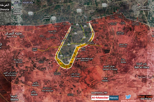 Quân đội Syria giành được ưu thế trên khu vực Đông Ghouta