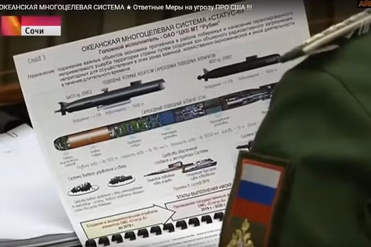 Hình ảnh ngư lôi Poseidon, xuất hiện trên các phương tiện truyền thông năm 2015. 