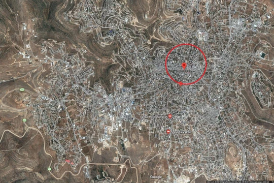 Thành phố Ramallah, nơi diễn ra cuộc biểu tình của người Palestine, ủng hộ Dải Gaza.