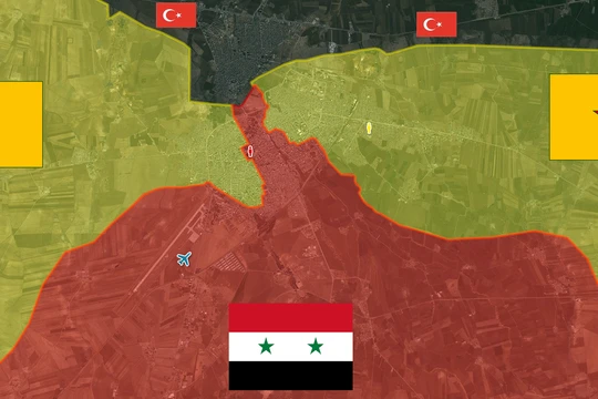 Bản đồ Qamishli, phân bổ lực lượng Syria - Kurd đến 01.05.2016 2016