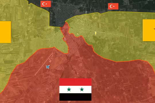 Bản đồ Qamishli, phân bổ lực lượng Syria - Kurd đến 01.05.2016 2016
