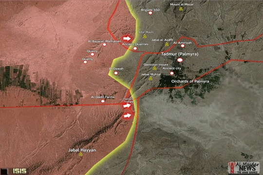 Quân đội Syria giành thêm nhiều điểm chốt ngoại vị Palmyra 