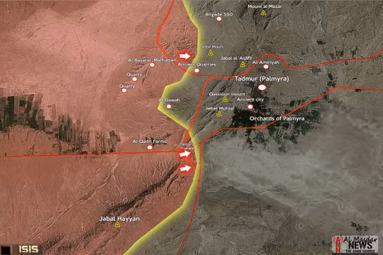 Quân đội Syria giành thêm nhiều điểm chốt ngoại vị Palmyra 