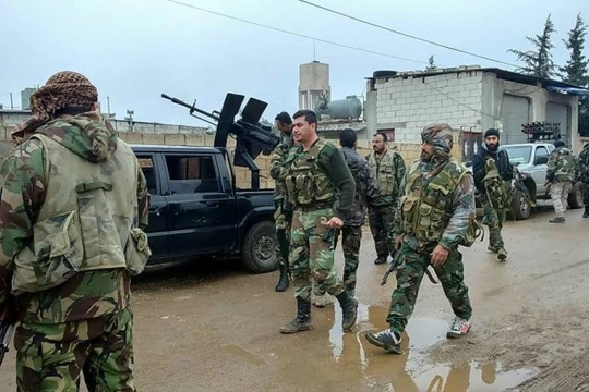 Binh sĩ Syria chiến đấu trên địa bàn tỉnh Homs