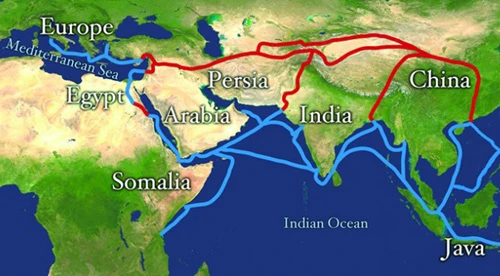 TQ muốn củng cố lợi ích và ảnh hưởng kinh tế, địa chính trị thông qua các sáng kiến Vành đai kinh tế con đường tơ lụa và Con đường tơ lụa hàng hải.Ảnh: Schillerinstitute