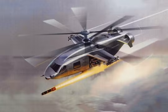 Một ý tưởng trực thăng tấn công lai ghép động cơ đẩy.